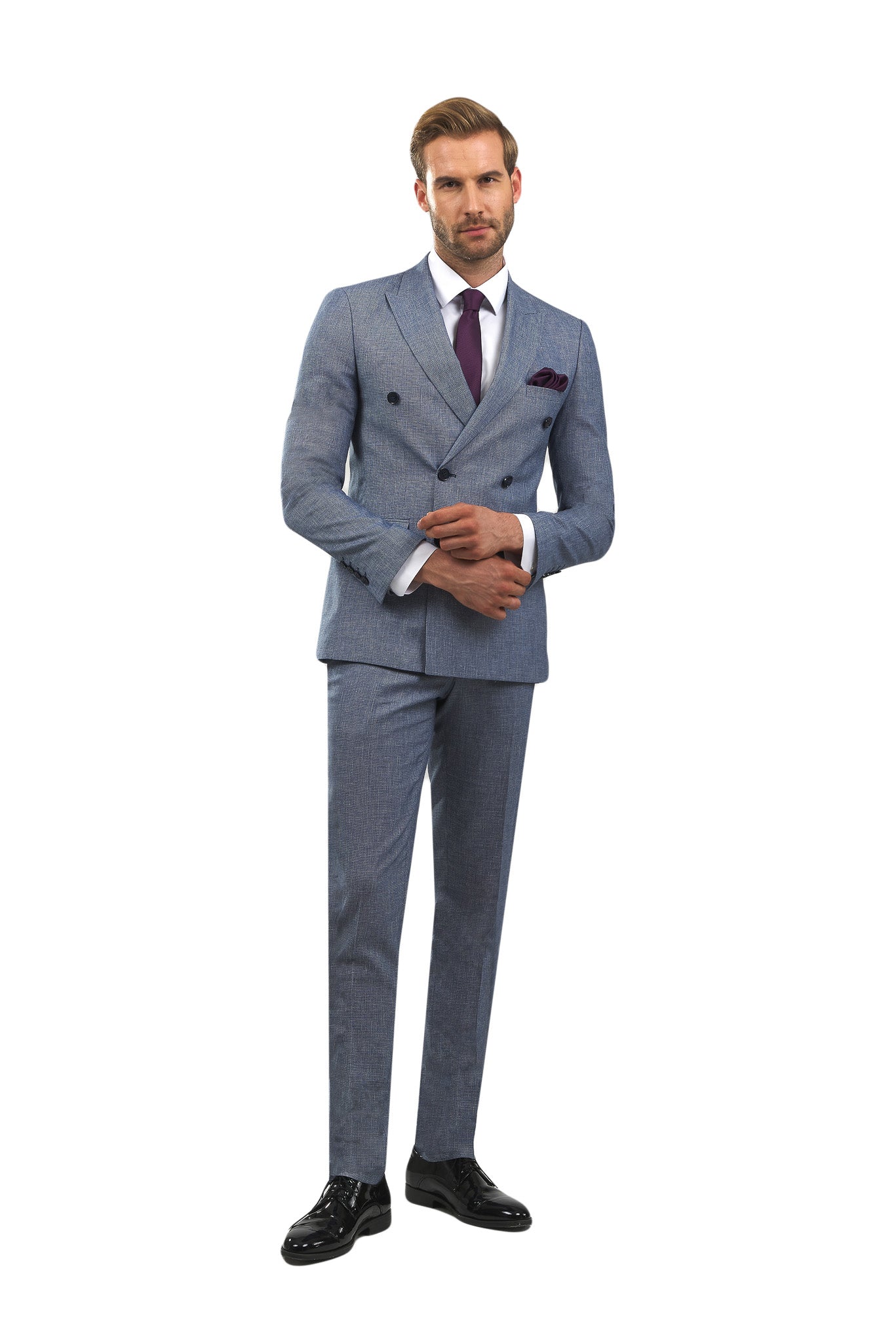 Sim Double Breasted Navy Suit KOD