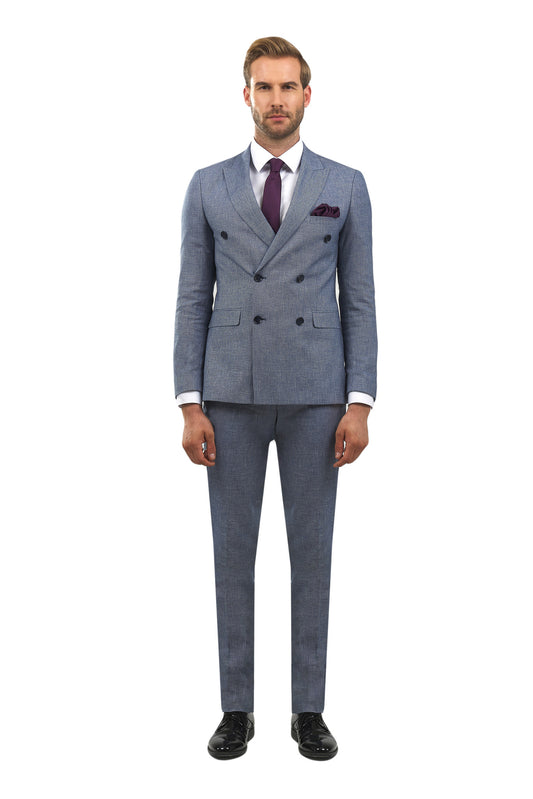 Sim Double Breasted Navy Suit KOD
