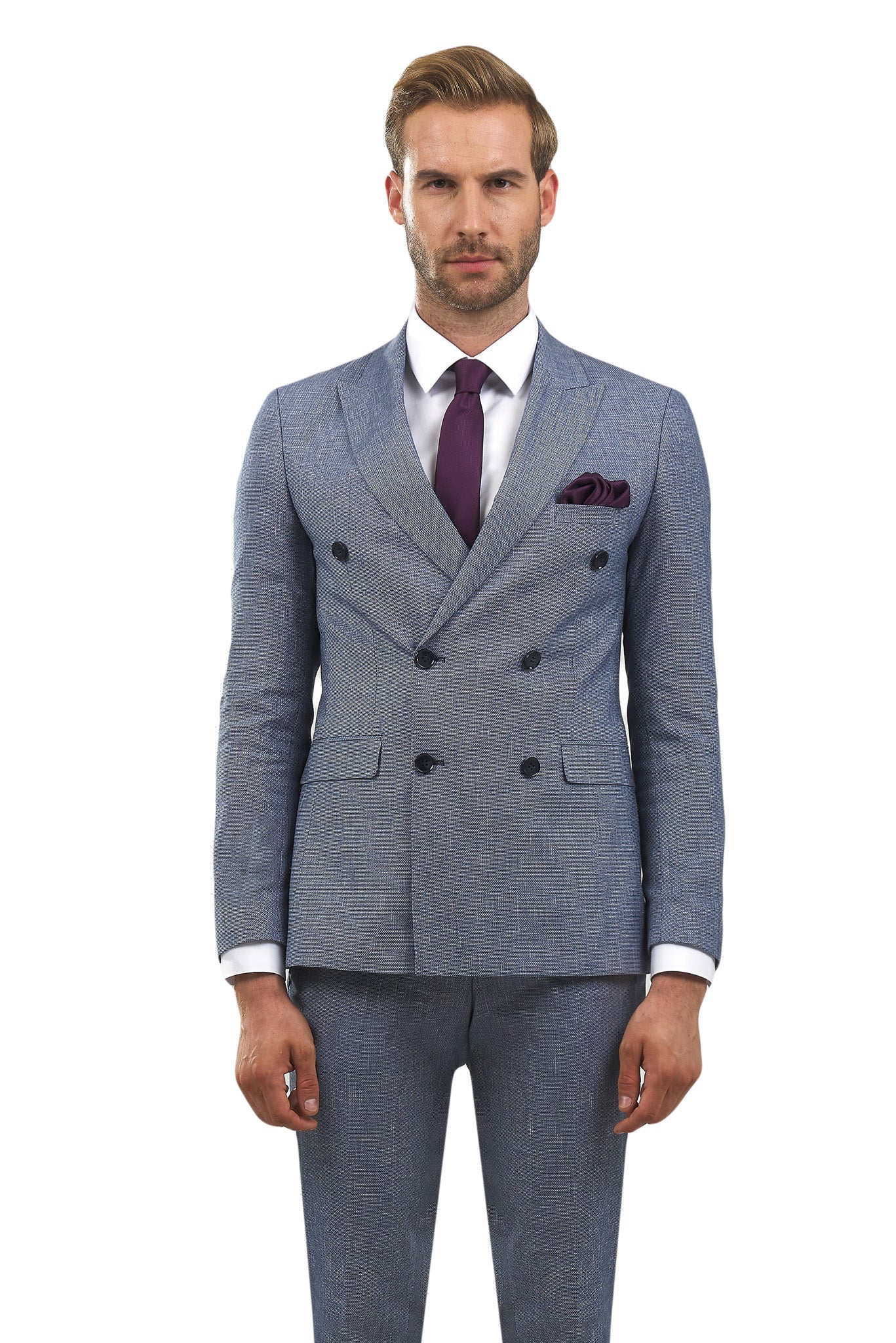 Sim Double Breasted Navy Suit KOD