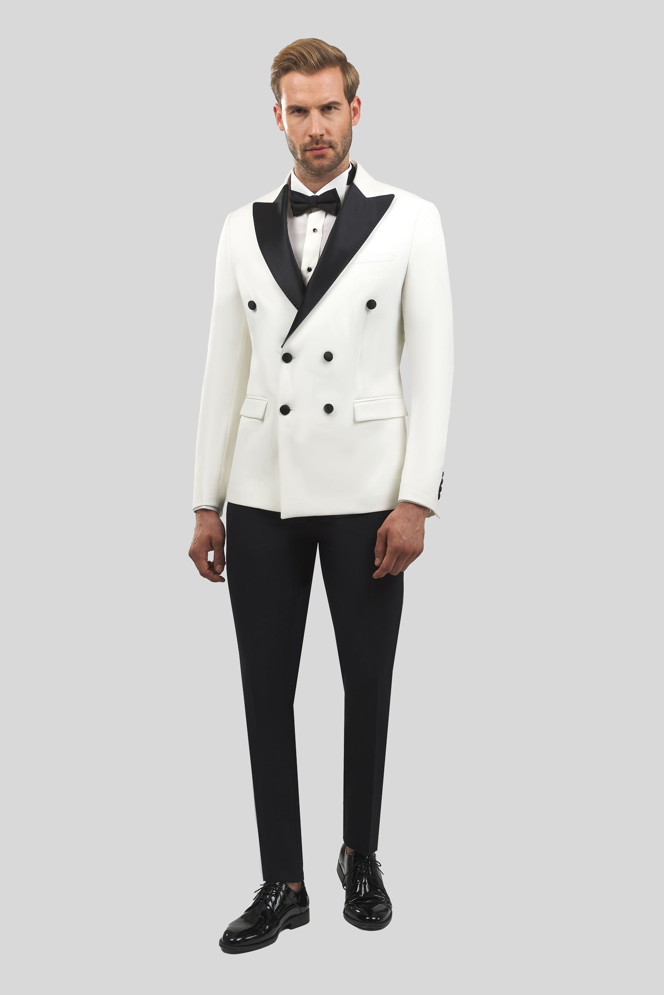 Sim Wedding & Ceremony Double Breasted White Tuxedo KOD