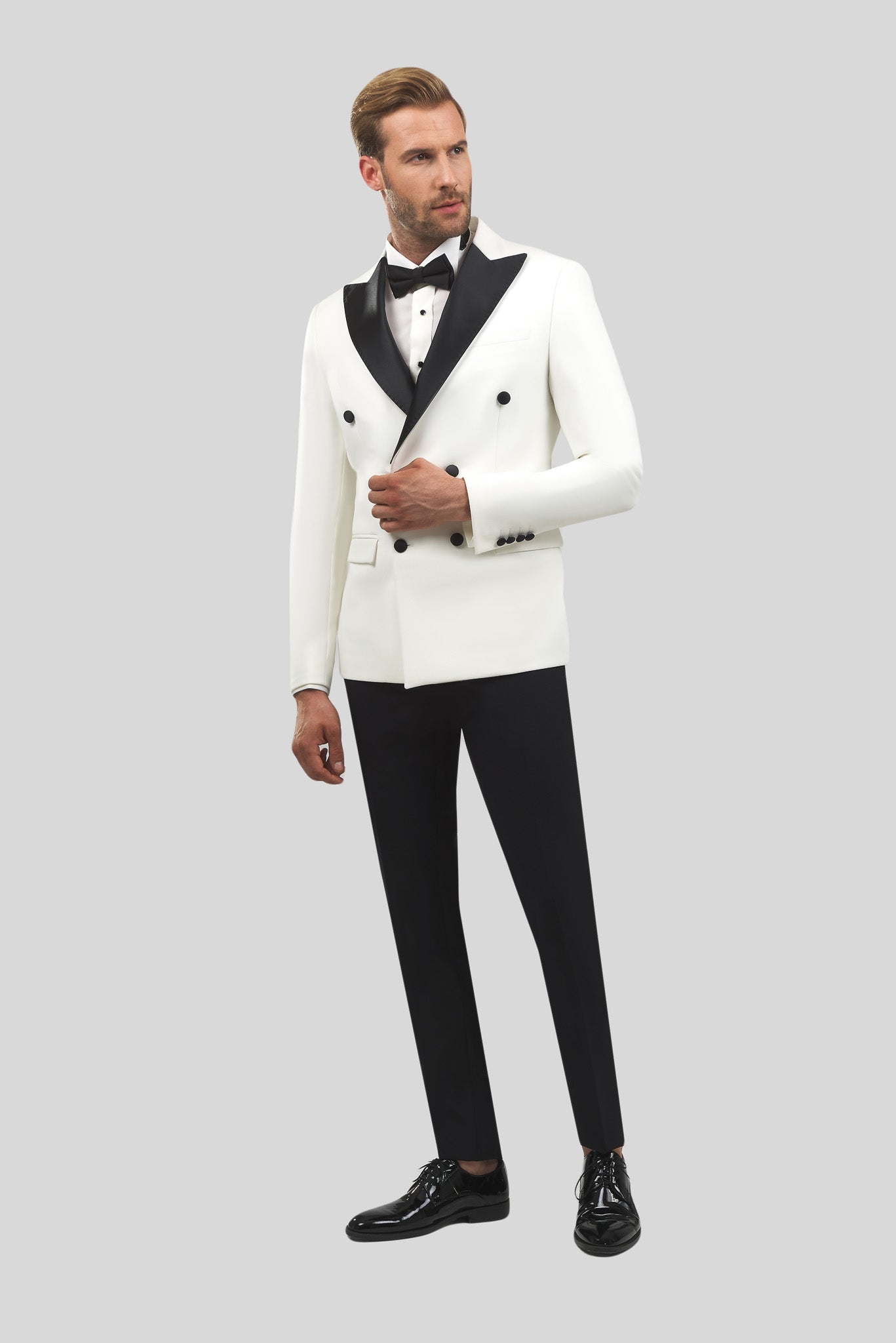 Sim Wedding & Ceremony Double Breasted White Tuxedo KOD