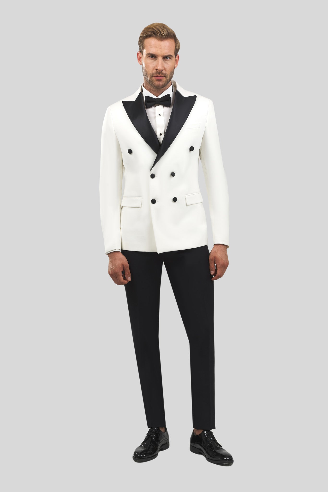 Sim Wedding & Ceremony Double Breasted White Tuxedo KOD