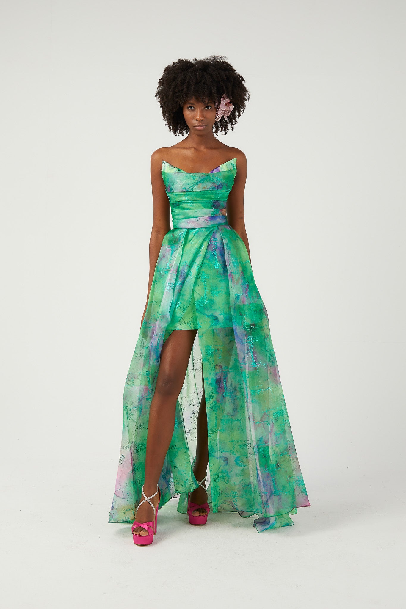 tie dye prom dress